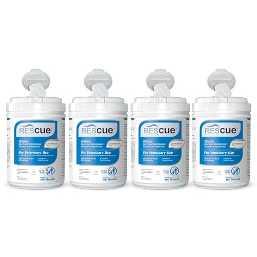 One Step Disinfectant Cleaner & Deodorizer Wipes for Vet Use (Canister (4 Pack) Wipes)