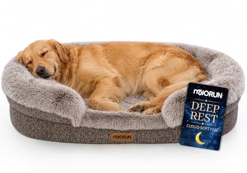 Fluffy Orthopedic Dog Beds Large Sized Dog (Sand / L(43", UP to 90lbs))