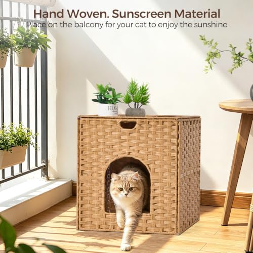 Cat Litter Box Enclosure (18.2'' L x 18.2'' W x 20.5'' H / Natural)