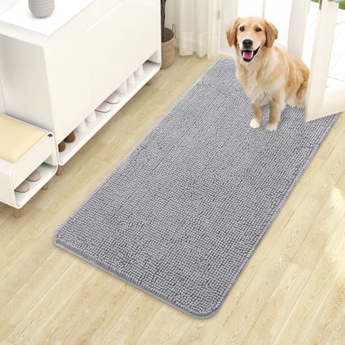 Dog Door Mat for Muddy Paws 40x24 (Light Grey / 40" X 24")