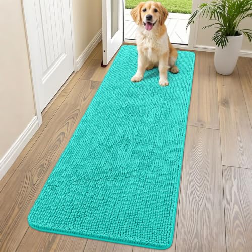 Dog Door Mat for Muddy Paws 70x24 (Teal / 70"X24")