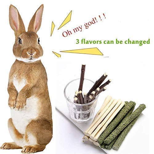 150g 3 Types of Combined Chew Toys Molar Sticks Sweet Bamboo Apple Branch Timothy Grass for Pets Chinchilla Squirrel Gerbil Hamster Squirrel Guinea Pigs (150g)