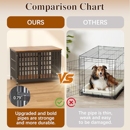 48 Inch Dog Crate Furniture (48.0"L x 31.0"W x 35.0"H)