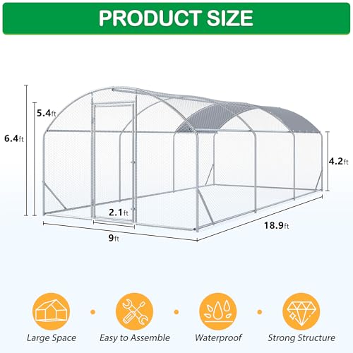 Large Metal Chicken Coop (19'Lx9'W)