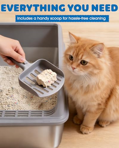 Stainless Steel Cat Litter Box (XL (2 Packs) / Grey)