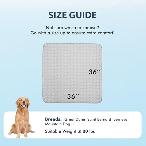 Summer Cooling Mat & Sleeping Pad (36" x 36" / Grey)