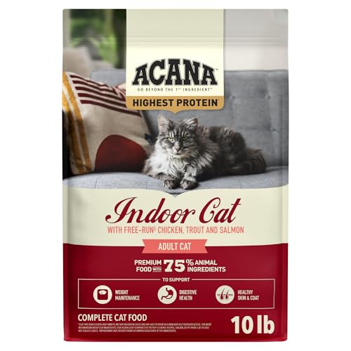 Highest Protein Dry Cat Food Indoor Cat Food Recipe 10lb Bag (10 Pound (Pack of 1))