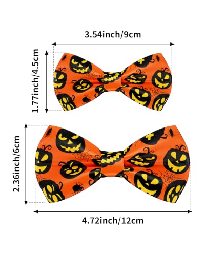 5 Pack Halloween Dog Bowties for Small Dogs Slide on Collar (S/M)