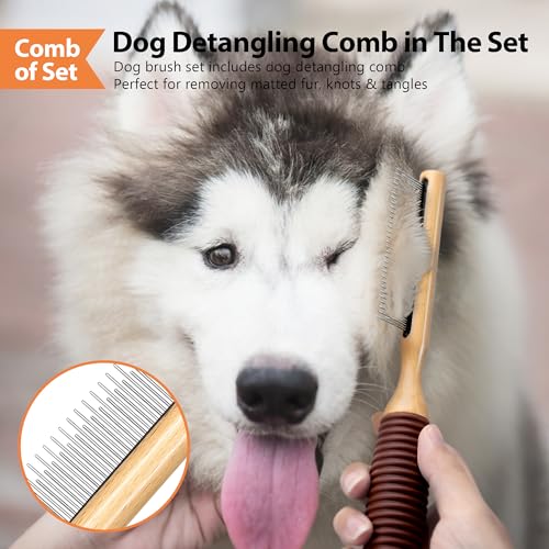 Dog Brush for Long Haired Dogs (Set-3 Pcs)