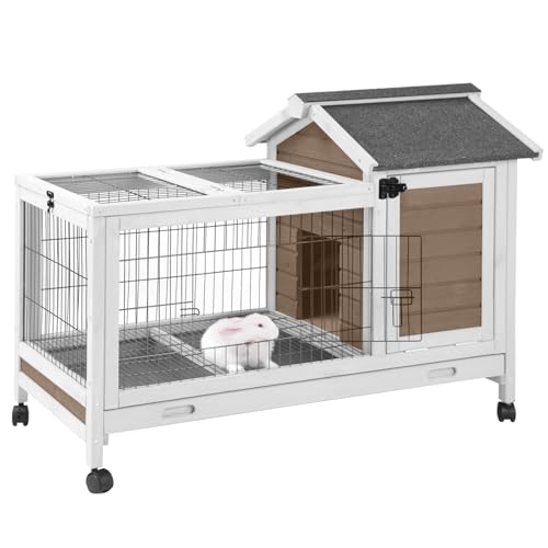 Wooden Rabbit Hutch Indoor and Outdoor (Brown)