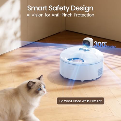Automatic Wet Food Cat Feeder with Cooling (White)