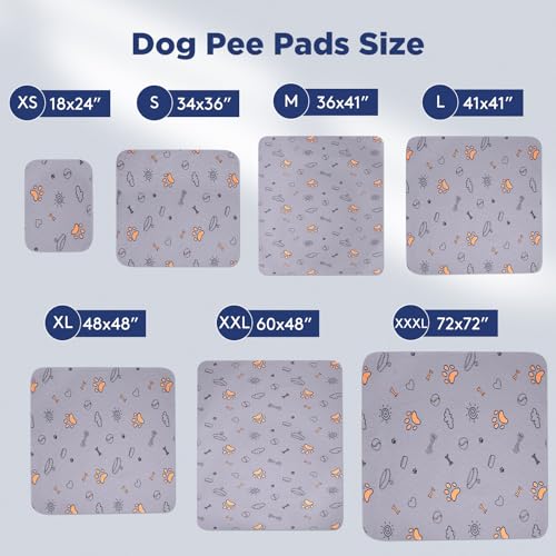 Washable Pee Pads for Dogs (Purple / 36X41 (2 Packs))