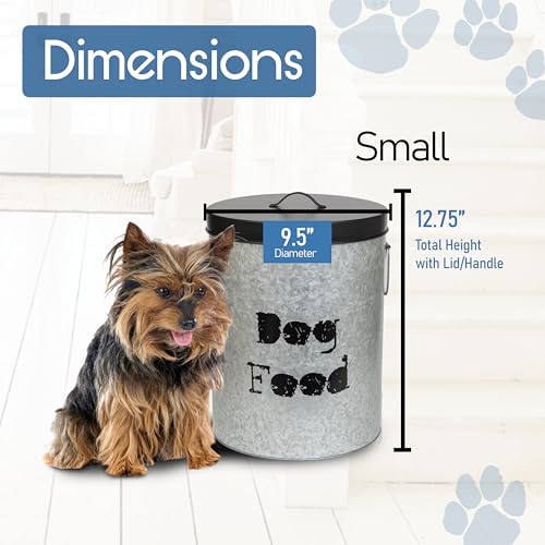 Small Dog Up To 20lb Pet Food Storage Canister Dog Bin with Scoop (Small Dog 20lb)