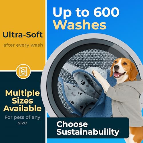 Washable Pee Pads for Dogs (White / 4 Pack - 34x36)