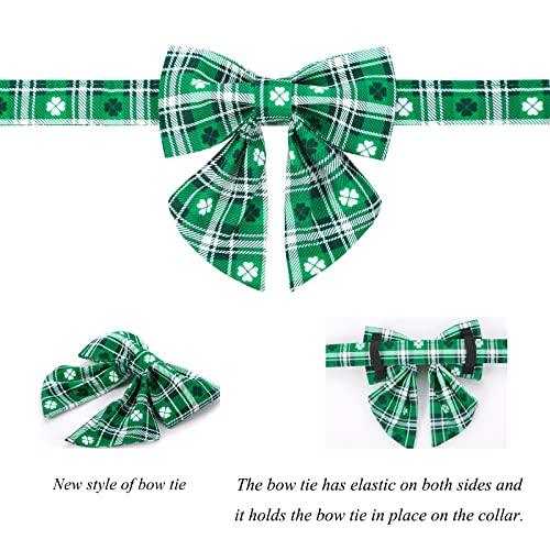 St Patricks Day Dog Collar with Bowtie (St.Patrick's Day(Sailor Bow) / Large (Pack of 1))