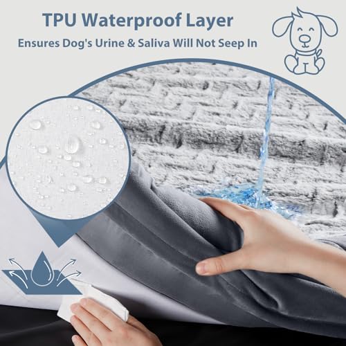 XL Extra Large Orthopedic for Senior Dog Bed Comfy Sleeping (Dark Gery / X-L (41x28x7in))