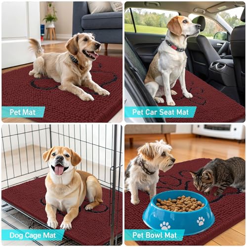 Dog Door Mat for Muddy Paws 30x20 (Caramel Russet / 30" X 20")