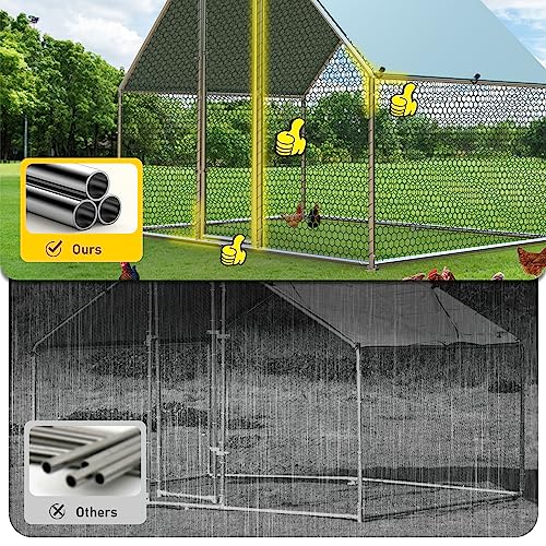 1.26’’ Large Metal Chicken Coop Walk in (9.8’Lx19.7’Wx6.4’H)
