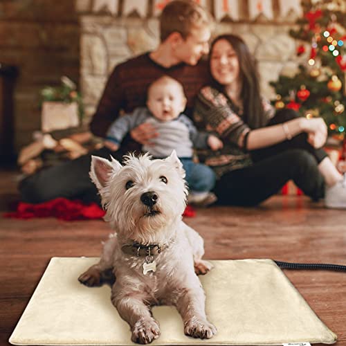 Pet Heating Pad (Beige / 18.0"L x 16.0"W x 0.6"Th)