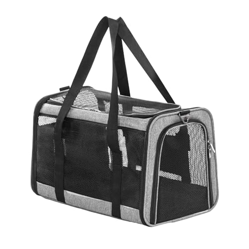 Cat Carrier Dog Carriers Airline Approved (18.0"L x 11.0"W x 11.0"H / Z-Gray)