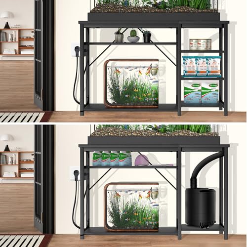 55 75 Gallon Fish Tank Stand With Power Outlets for Aquarium Stand
