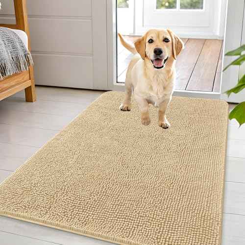 Dog Door Mat for Muddy Paws 44x32 (Sand / 44" X 32")