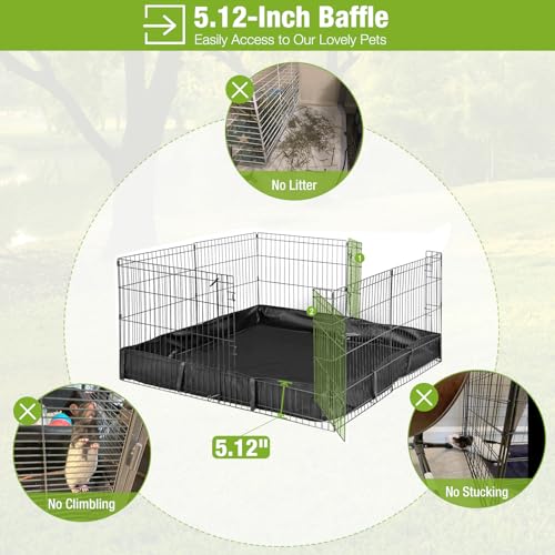 Rabbit Pet Playpen Guinea Pig Cage with Waterproof PVC Bottom Liner