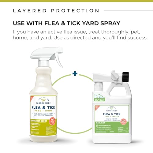Flea Tick & Mosquito Spray for Pets & Home (32 Fl Oz / Lemongrass)