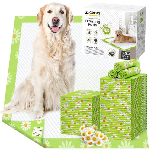 XXL Puppy Pads with Adhesive Tabs Leak (Extra Large-30x36in(40Ct))