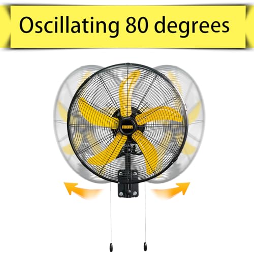 20" Oscillating Wall Mount Fan