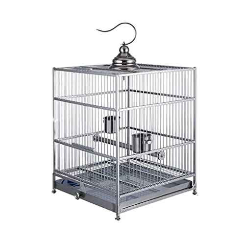 Metal Rectangle Bird Cage Stainless Steel Bird Cage Parrot Bird Cage Outdoor Portable Birdcage for Decoration Houses (Bird Cage)