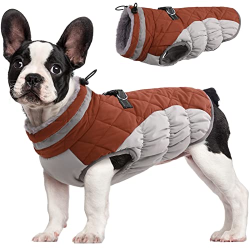 Dog Coat for Small Dogs (Brown / S(chest:17in))