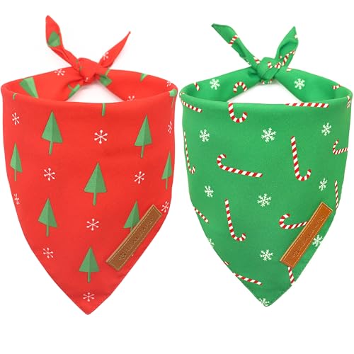 Christmas Dog Bandanas 2 Pack (Christmas 1 / X-Large)