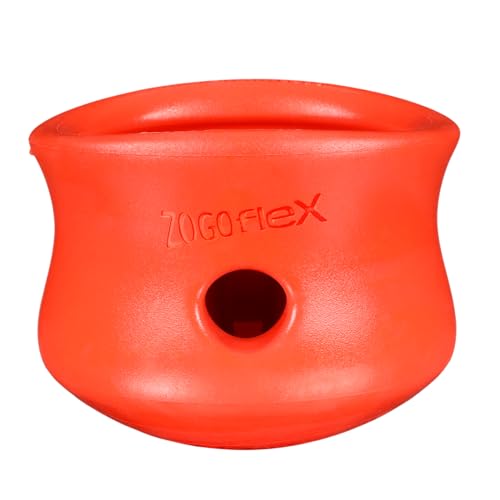 Zogoflex Toppl Interactive Treat Dispensing Puzzle Dog Toy for Mental Stimulation & Enrichment (Small / Cardinal)