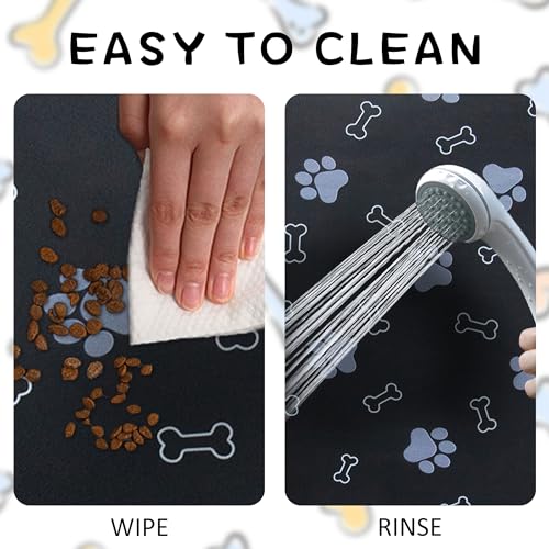 Pet Cat Dog Food Mat Non Slip Mat for Dog Water Bowl Mat Quick Dry Absorbent Cat Feeding Mat