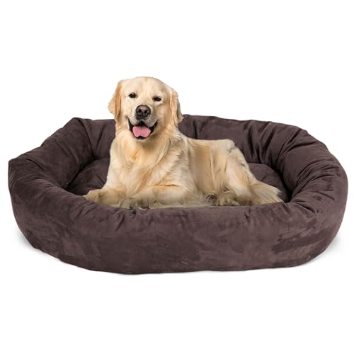 Suede Calming Dog Bed (Chocolate)
