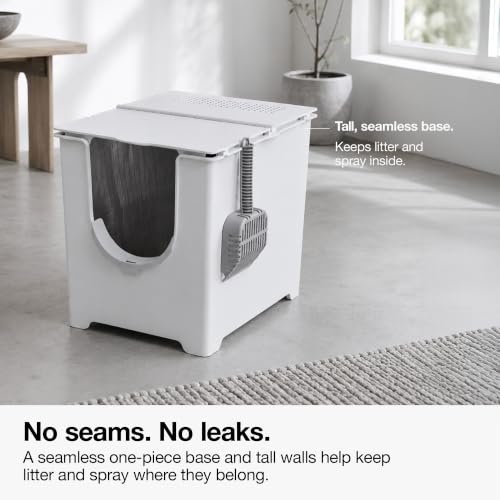 Flip Covered Litter Box (Standard - Gray)