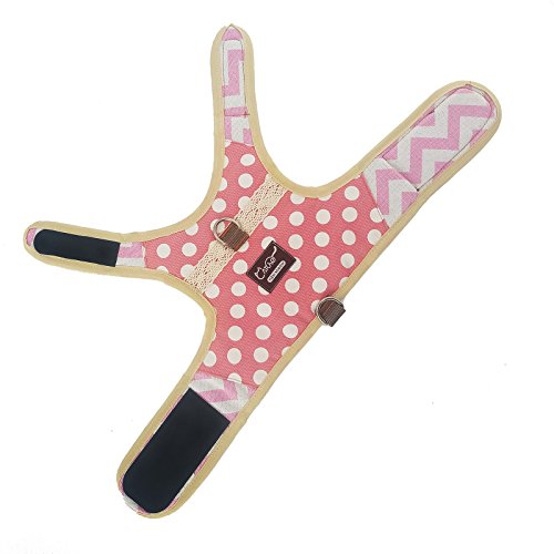 Cat Harness and Leash Set Escape Proof (Pink Polka Dots / Xxl 19-26 lbs)