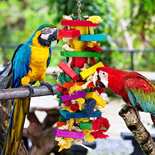 Extra Large Natural Wood Bird Toys for Macaws (Long)