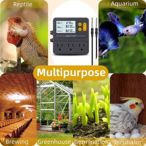 Day Night Reptile Temperature Controller with Timer