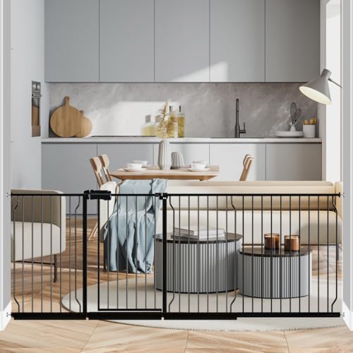 85.8 90.5 Inch Extra Wide Baby Gate No Drill Adjustable Pet Gate (Gate: 85.8-90.5 Inch)