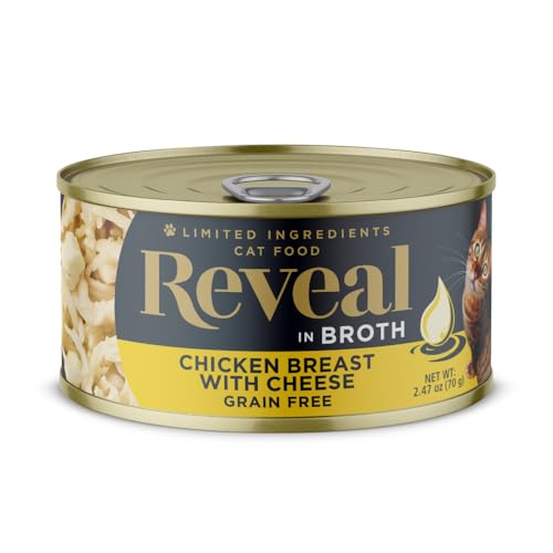 Chicken & Cheese in Broth Wet Cat Food 24 (2.47 Ounce (Pack of 24))