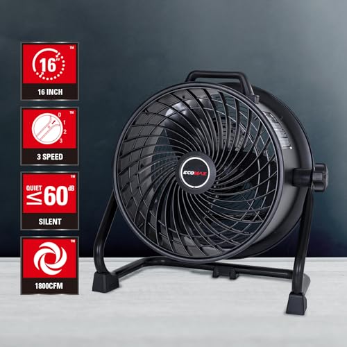 Drum Fan 16 Inch High Velocity Industrial Shop Fan (16Inch)