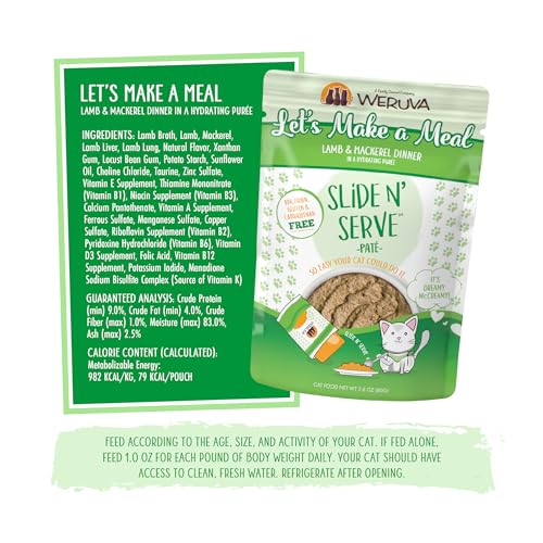 Wet Cat Food Lets Make a Meal with Lamb and Mackerel Pate (2.8 Ounce (Pack of 12))