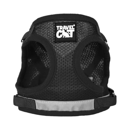 Travel Cat Harness and Leash Set (X-Small / Black)