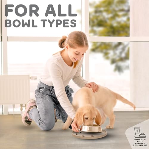 Dog Food Mat Round 10" (10" Round / Beige)