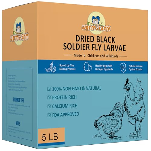 5lb Dried Black Soldier Fly Larvae for Chickens (5 Pound (Pack of 1))