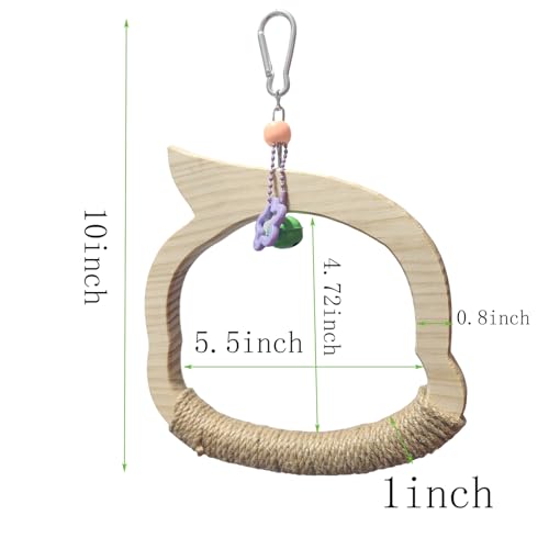 Wooden Bird Swing Toy with Rope Swing (colorful)