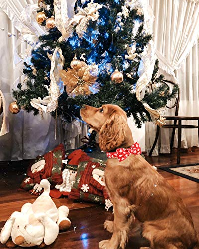 Christmas Dog Collar with Bow (Christmas Tree / Large (Pack of 1))