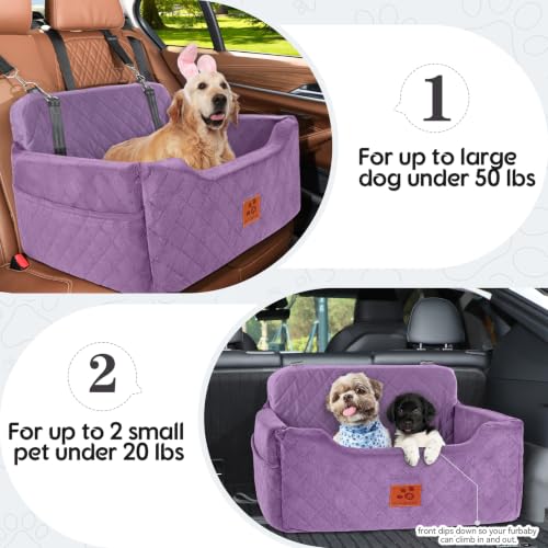 Dog Car Seat for Medium (Purple)